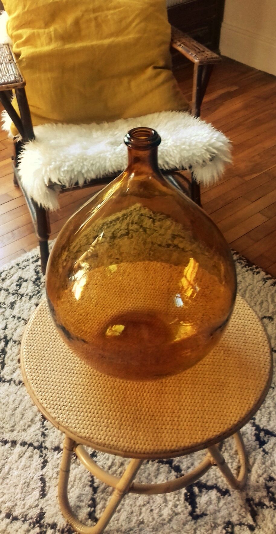 Demijohn Bonbonne green amber Orange 20 L Deco industrial