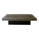 Rectangular black metal & smoked glass coffee table by Willy Rizzo, 1970.