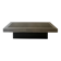 Rectangular black metal & smoked glass coffee table by Willy Rizzo, 1970.