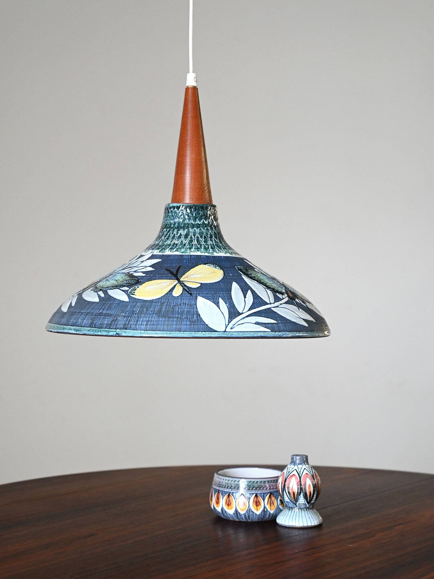 Ceramic pendant lamp by Tilgmans Keramik, attributed to Marian Zawadzki