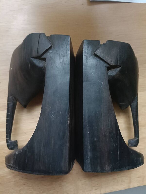Paire de serre-livres éléphant