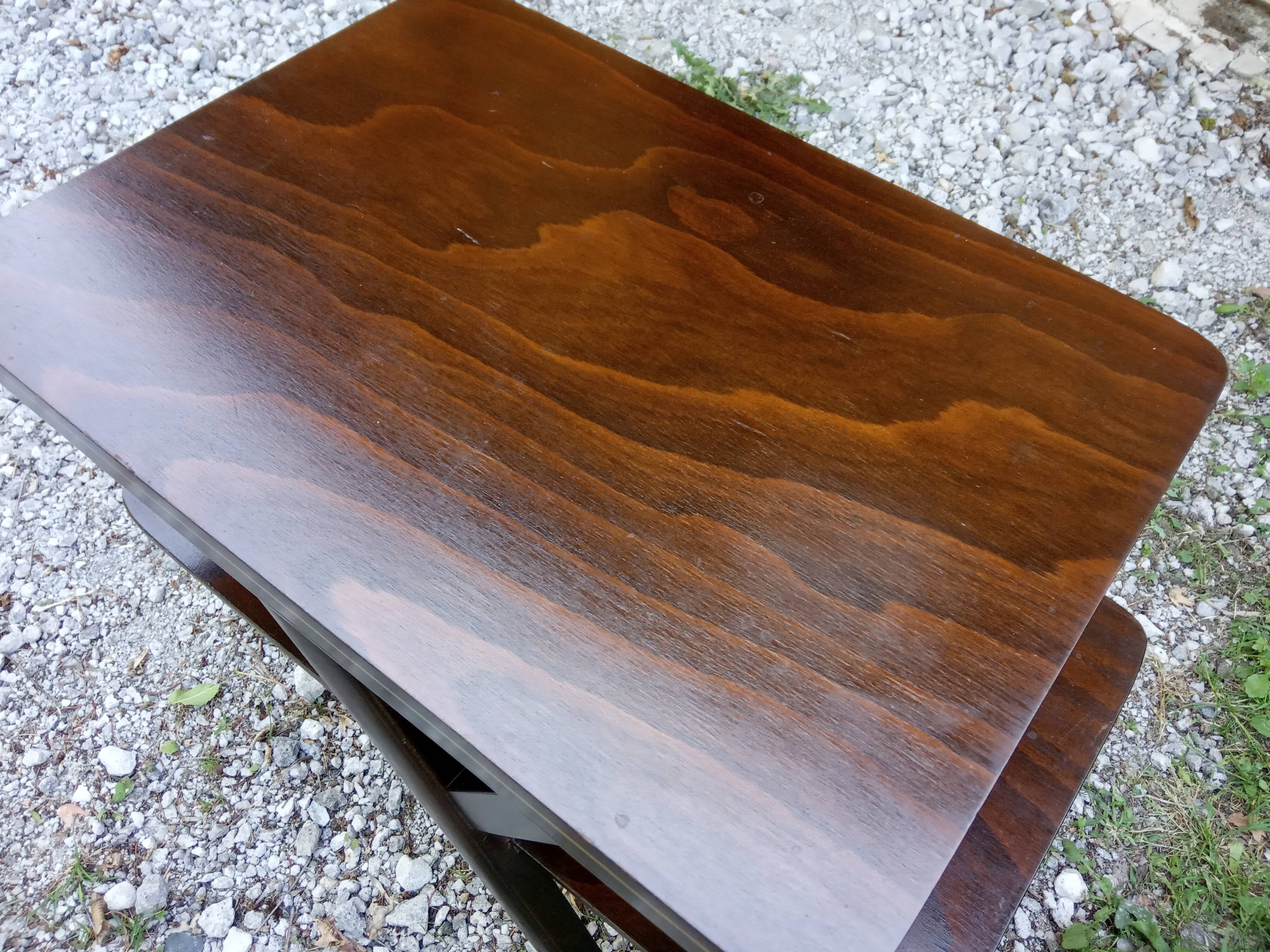 Vintage dark wood coffee table