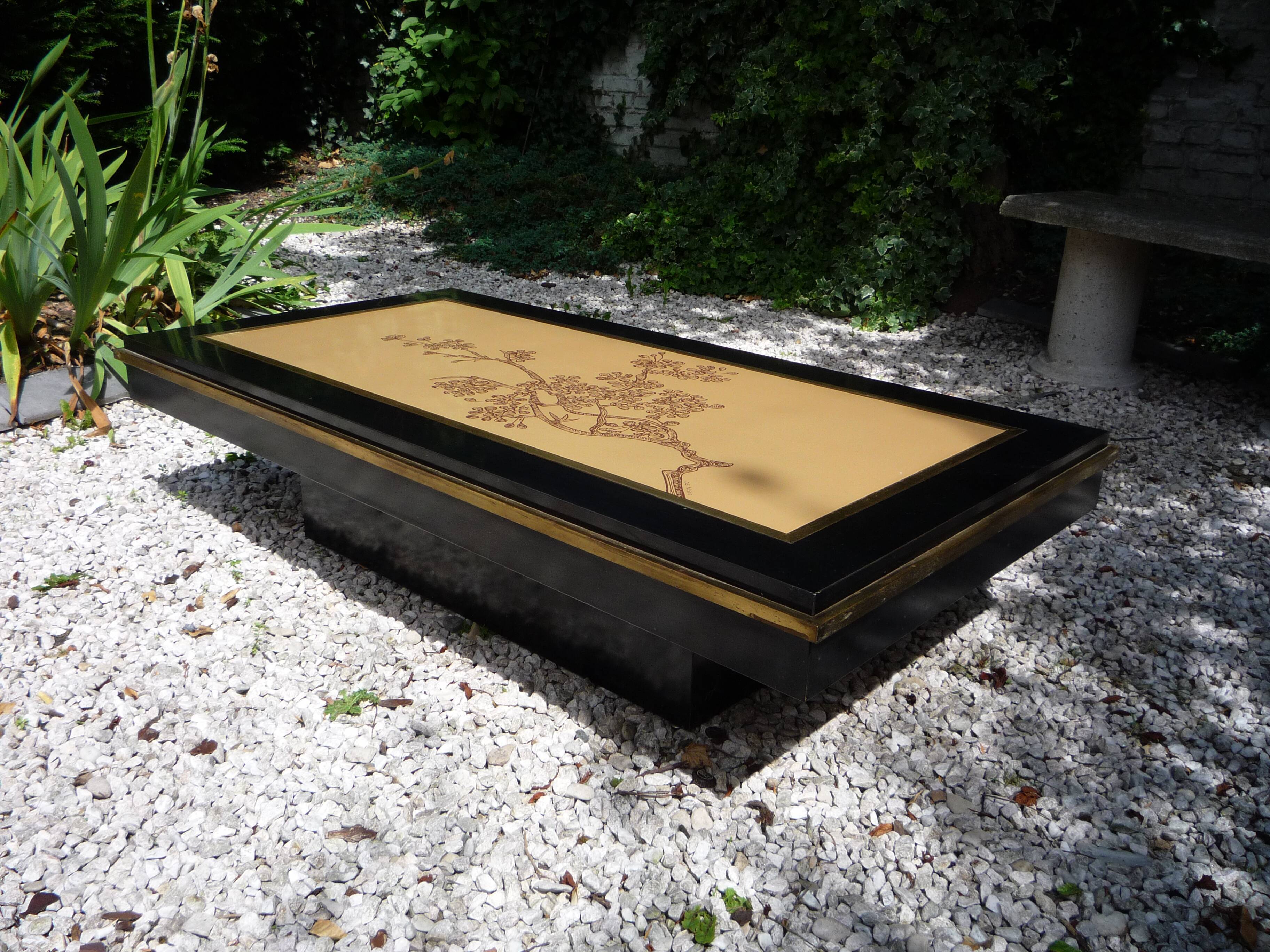 Coffee table circa 1970 - Japanese décor De Nisco