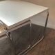 Trio of vintage nesting tables in Formica and chrome metal