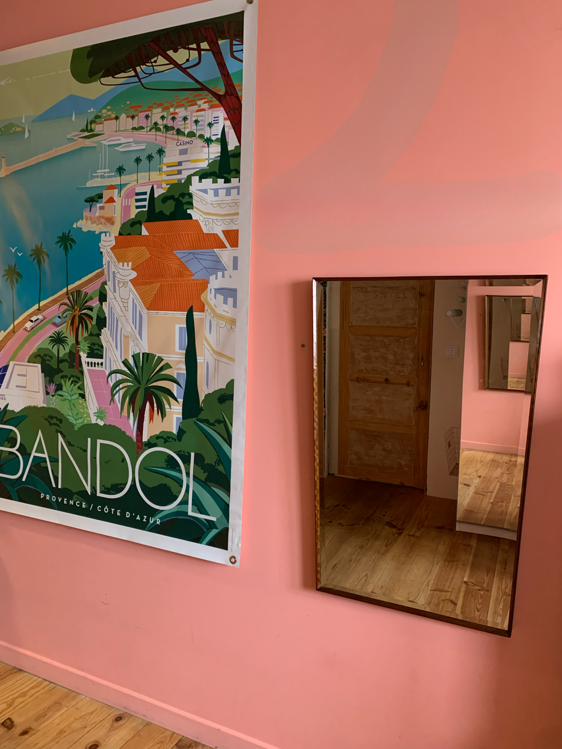 Vintage Scandinavian Mirror - Mid Century