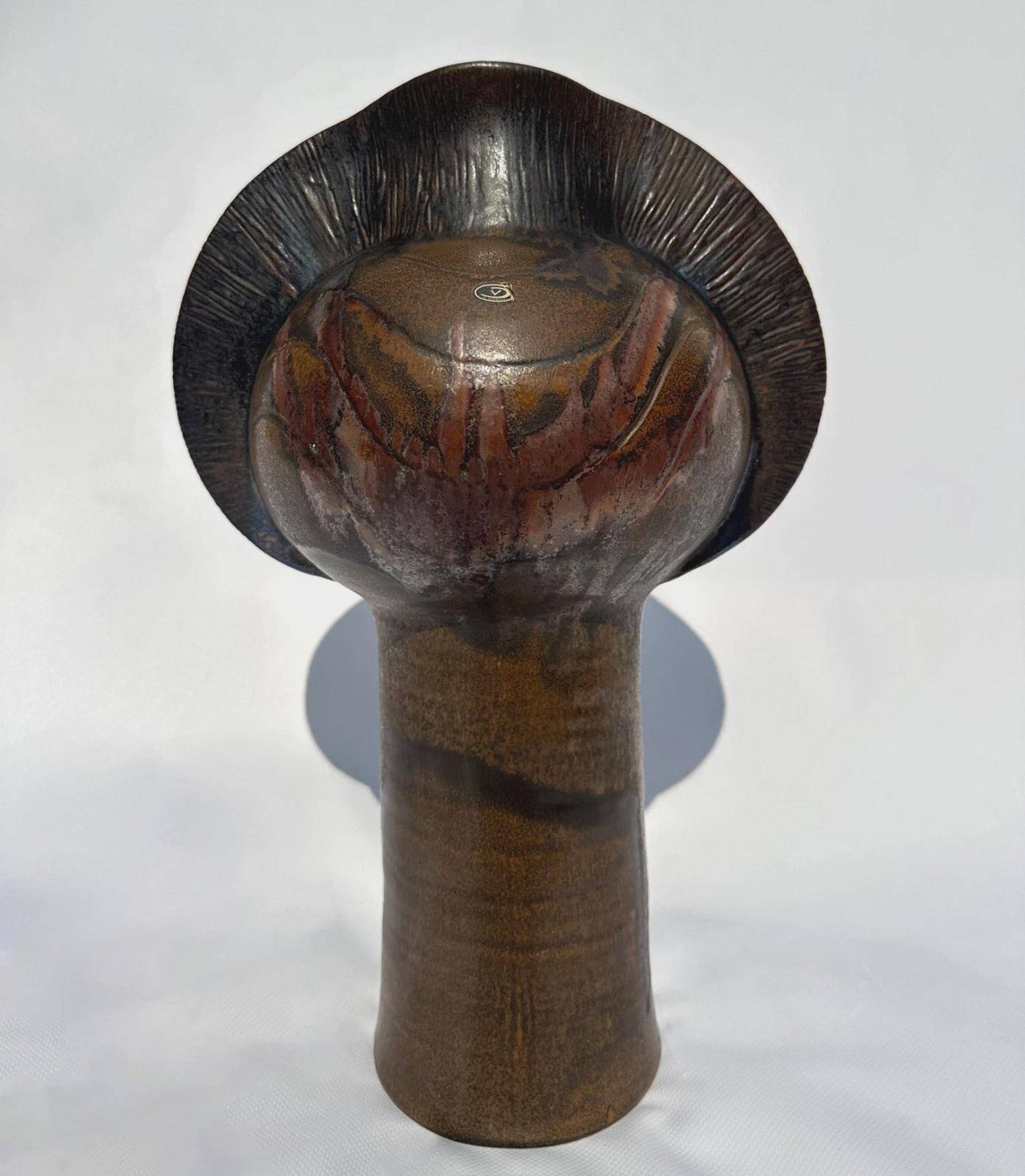 Vase totem en céramique de studio de Fritz van Daalen, années 1960-70.