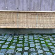 Scandinavian bed foot in bamboo, rattan, and wicker 1990 140cm