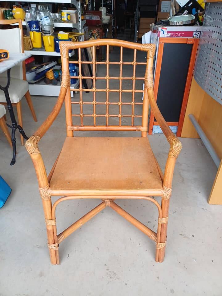 Vintage rattan armchair