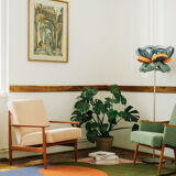 Purple baywatch wool tufted rug handmade 140 x 210 cm