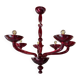 Lustre Murano rouge 1970