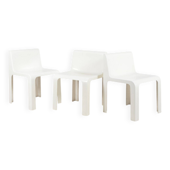 Ensemble de 3 chaises OZOO 600 de Marc Berthier pour Roche Bobois, 1970
