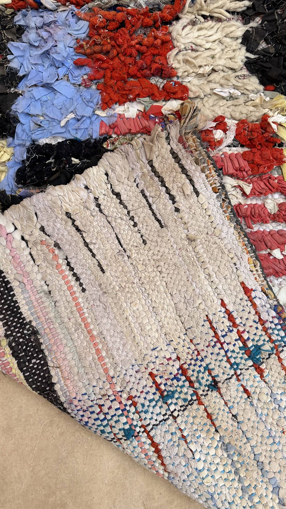 Tapis Boucherouite Berbère - 83 x 212