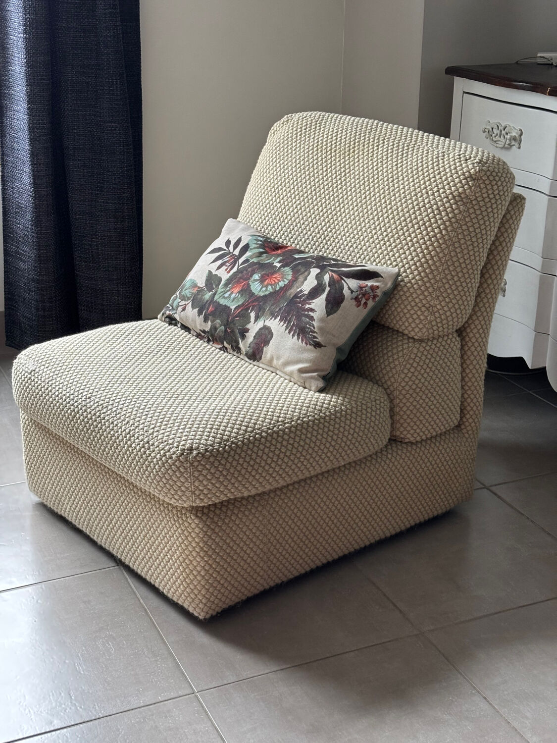 Swann brand wool fabric armchair