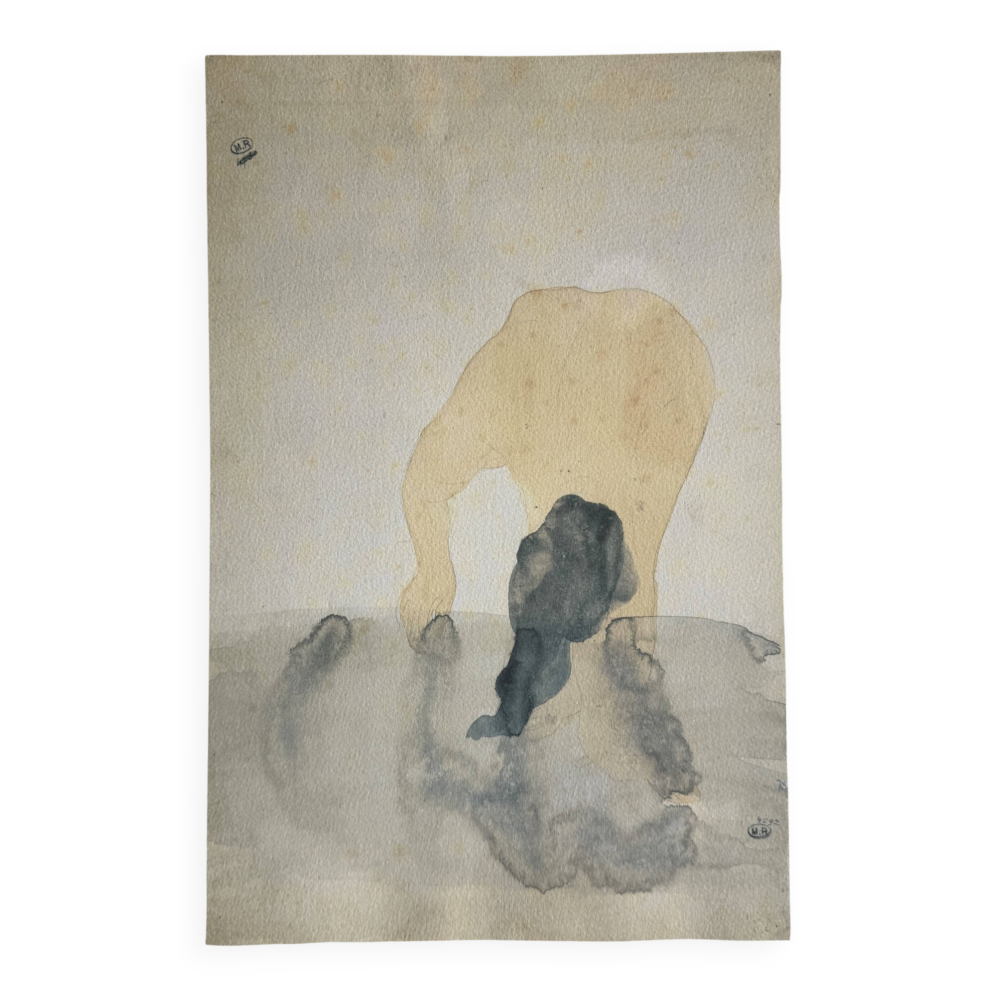 Official aquarelle reproduction by the National Printing Office of the Rodin Museum.