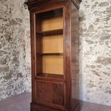 Vitrine française Louis-Philippe – avec porte vitrée d'origine