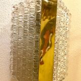 Kaiser Leuchten wall lamp ice glass 1970
