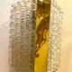 Kaiser Leuchten wall lamp ice glass 1970