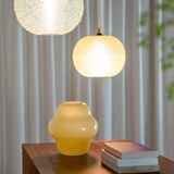 Set of two Sugarball Moon pendant lights by Rotaflex, Belgium, 1970