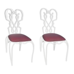Paire de chaise en fer