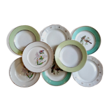 Vintage mismatched plates