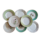 Vintage mismatched plates