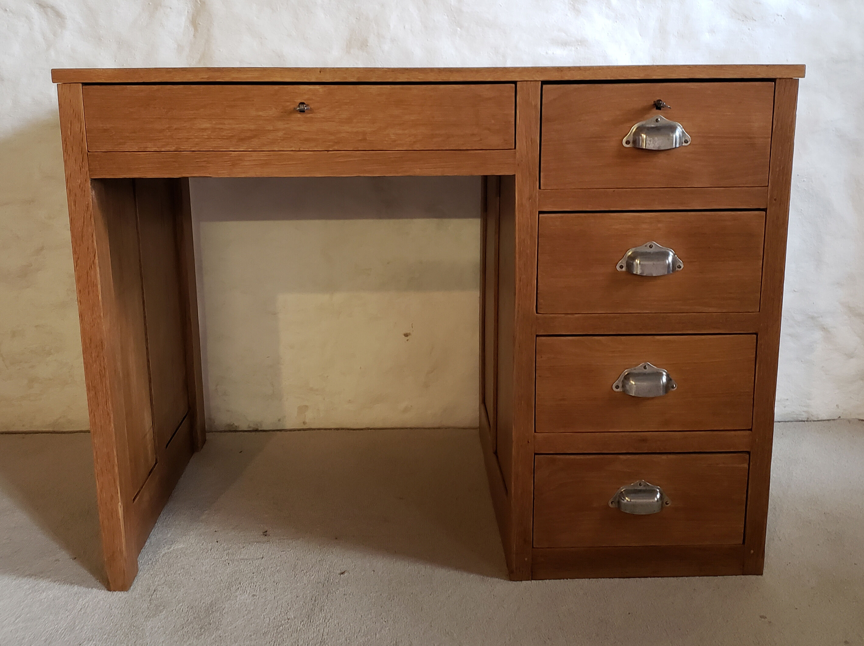Blond oak desk