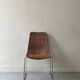 Chair made of rattan, wicker and chrome-plated metal