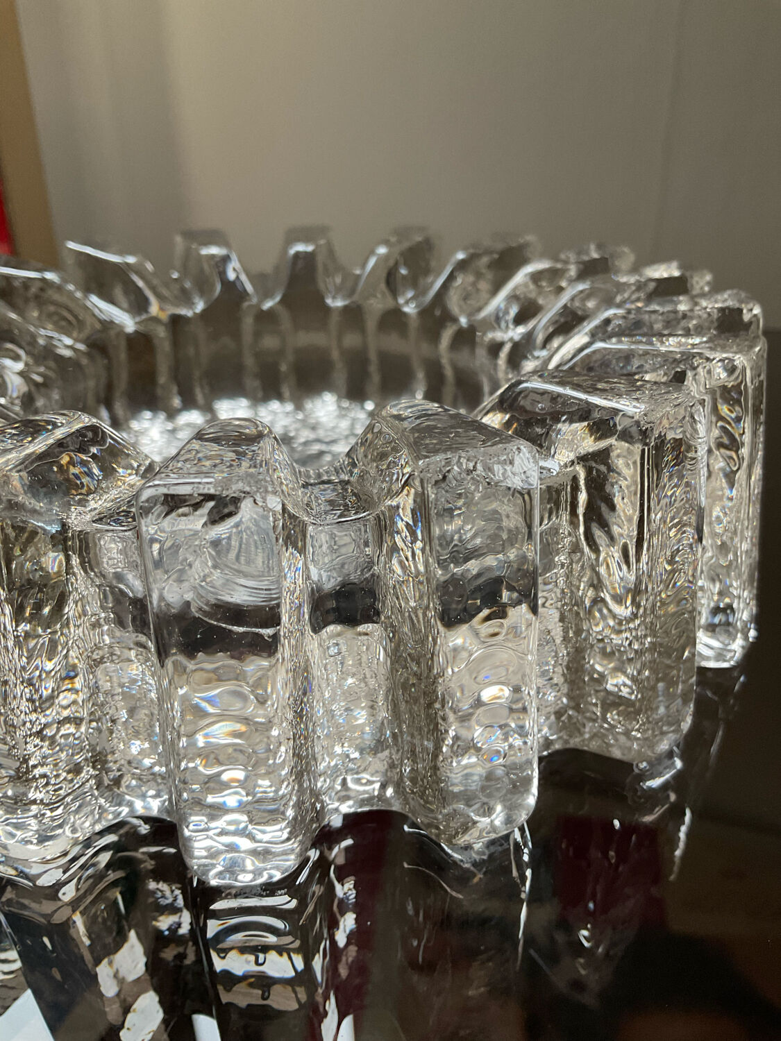 Vintage molded glass pocket vacuum