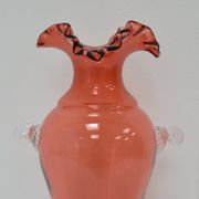 Art Czech glass vase, by Glasswork Novy Bor, 1950s
