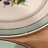 6 flat plates in half-porcelain Badonviller
