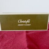 Salt and pepper "CHRISTOFLE" in solid silver in their original box, 1950.