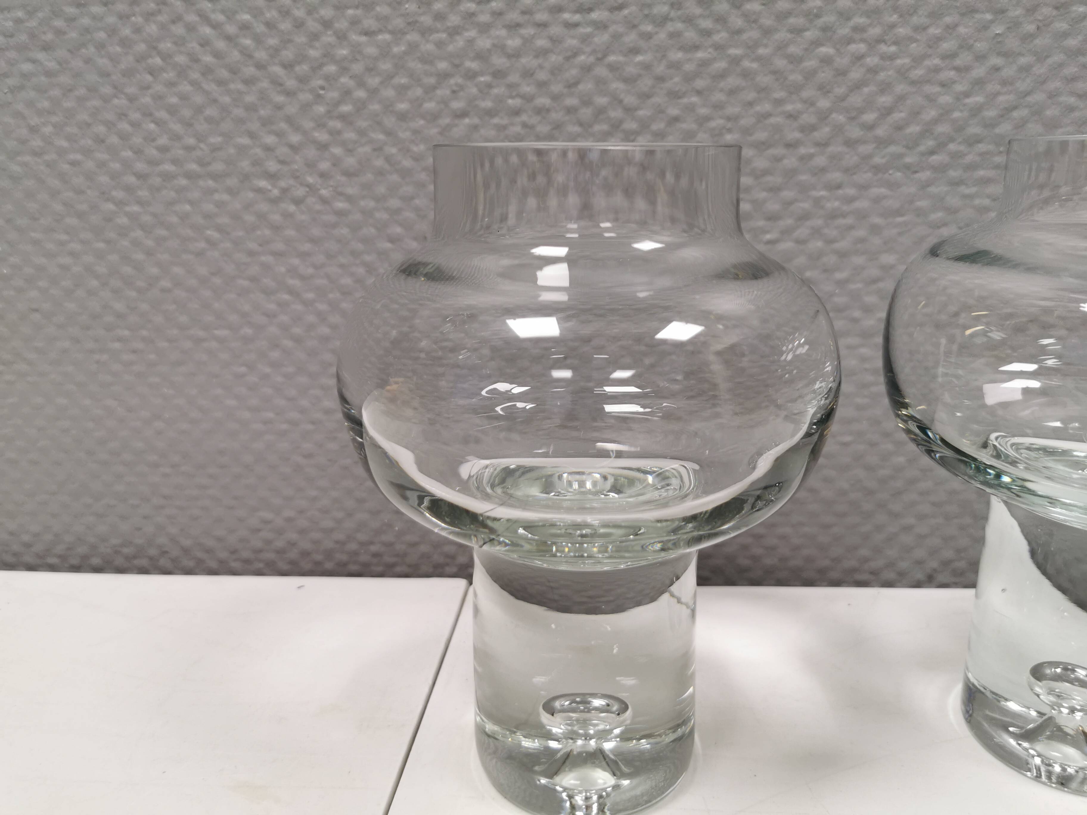 Two crystal glass vases from Polish Krosno glass