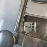 Antique aluminum coat rack with 5 hooks