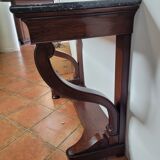 Old mahogany dining style console with a drawer