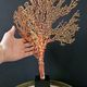 Gorgone Rouge XXL Wooden Base. H: 40 cm | Curiosity Decorative Object