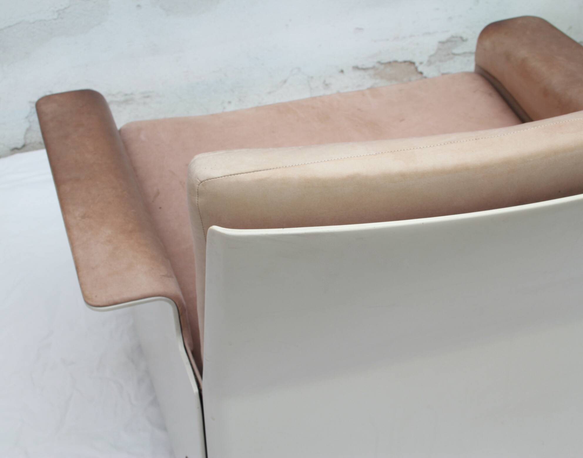 1960s chair leather brown, Dieter Rams