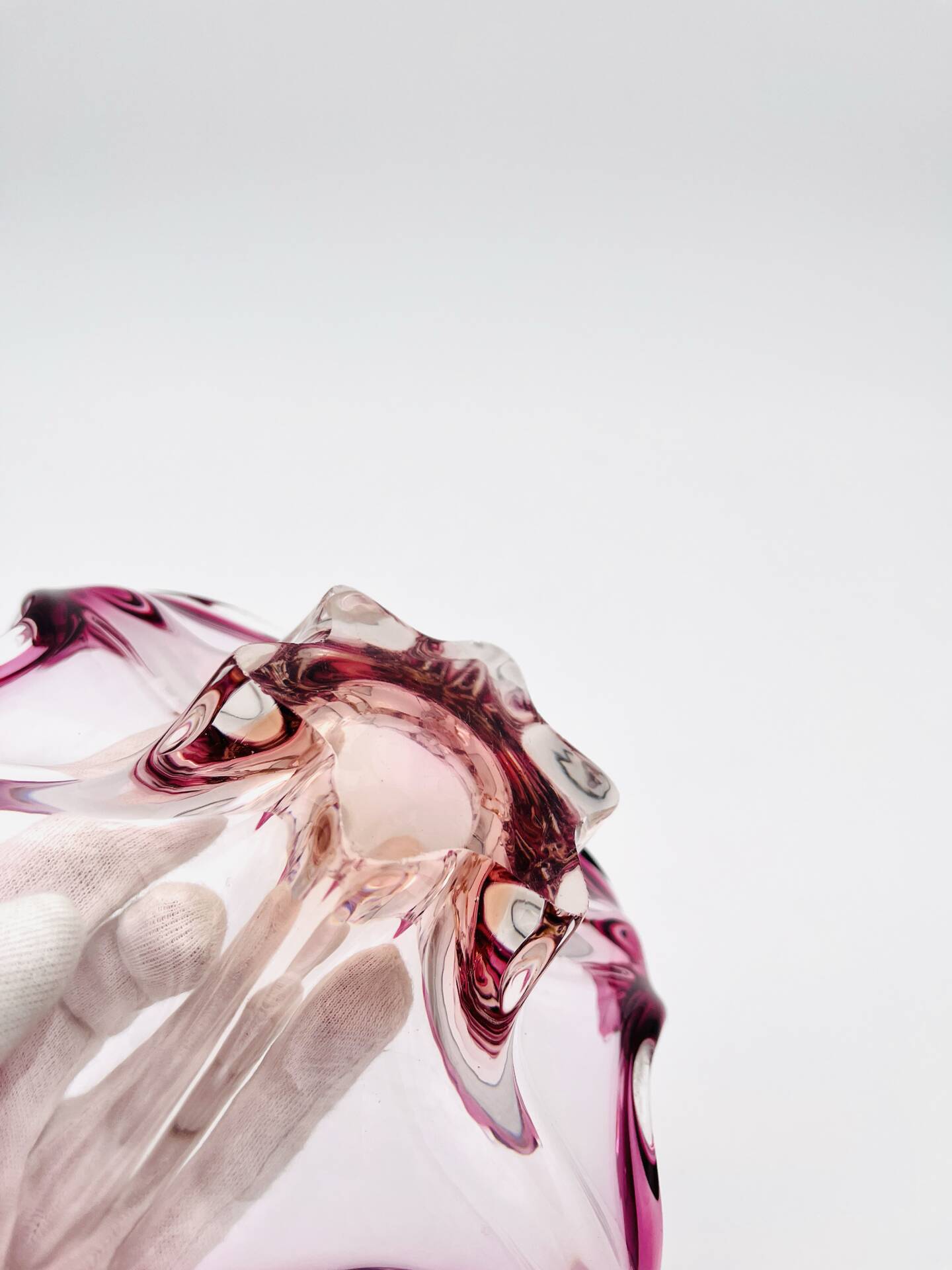 Murano Organic Cup - Peach & Fuchsia Gradient - Star 1960