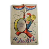 Old lottery poster July 14, 1939