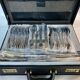 Cutlery set SBS Bestecke Solingen 70 pieces gold plated, vintage