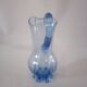Art Glass Blue Pitcher