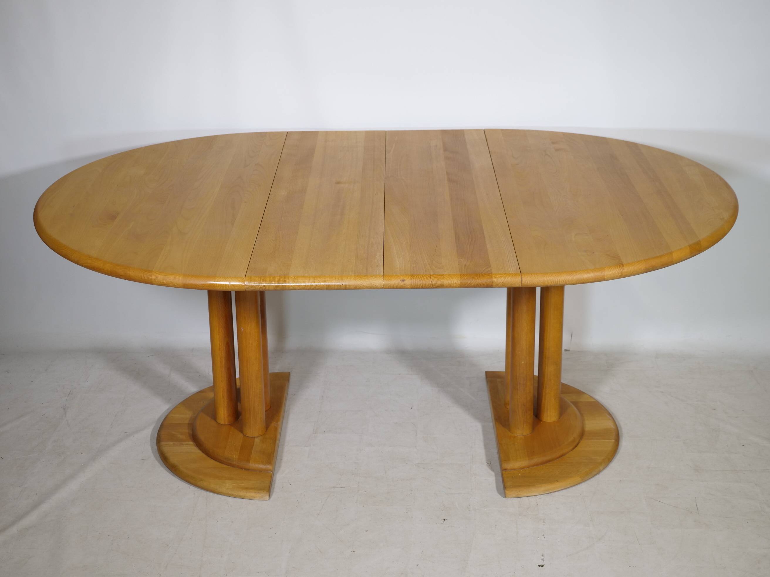 Mid Century Extendable Solid Alder Dining Table by Rainer Daumiller, 1970s