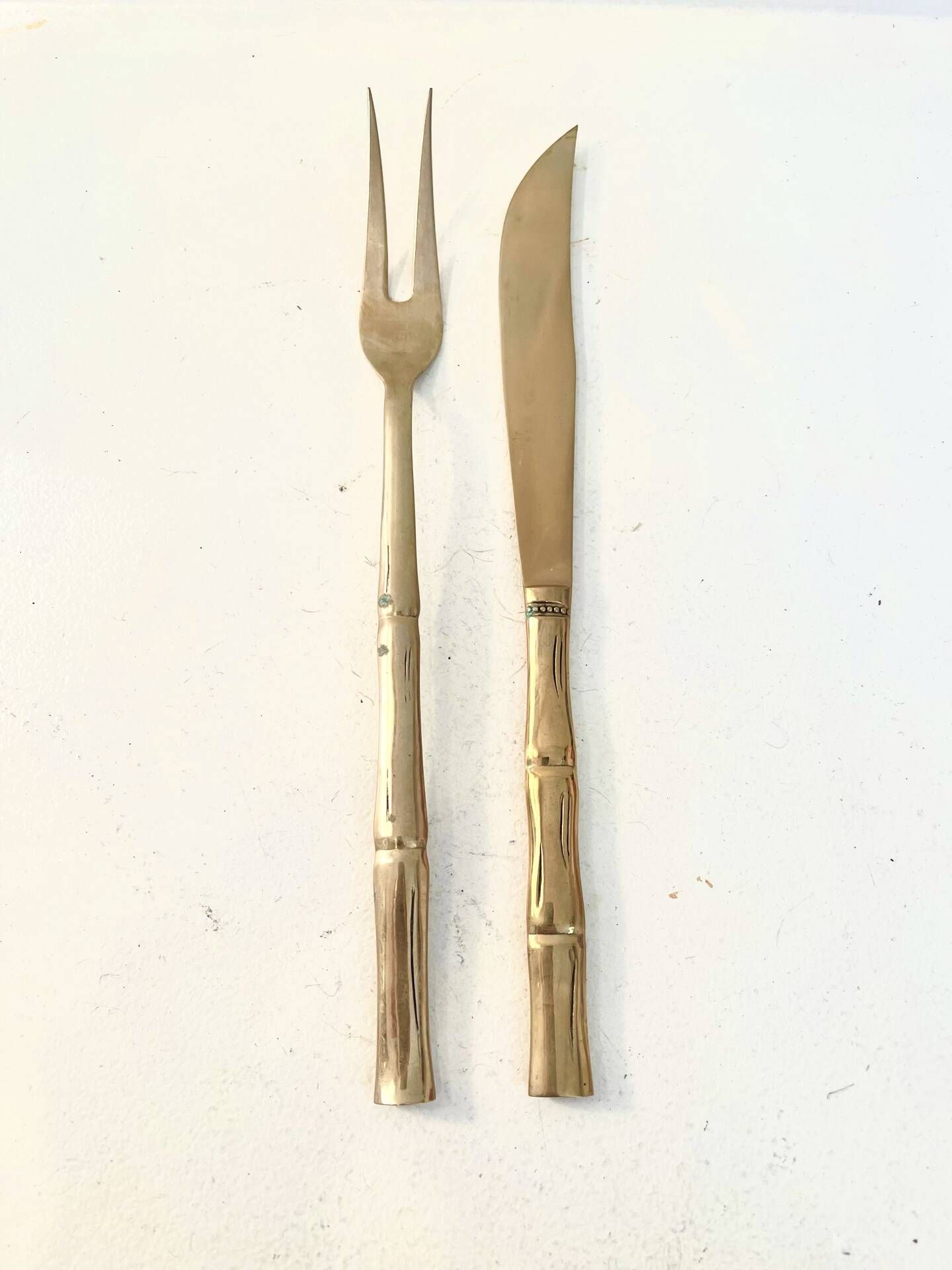 Vintage serving fork and knife, Hollywood Regency - circa 19