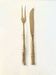 Vintage serving fork and knife, Hollywood Regency - circa 19