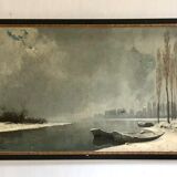 Painting XIXth framed