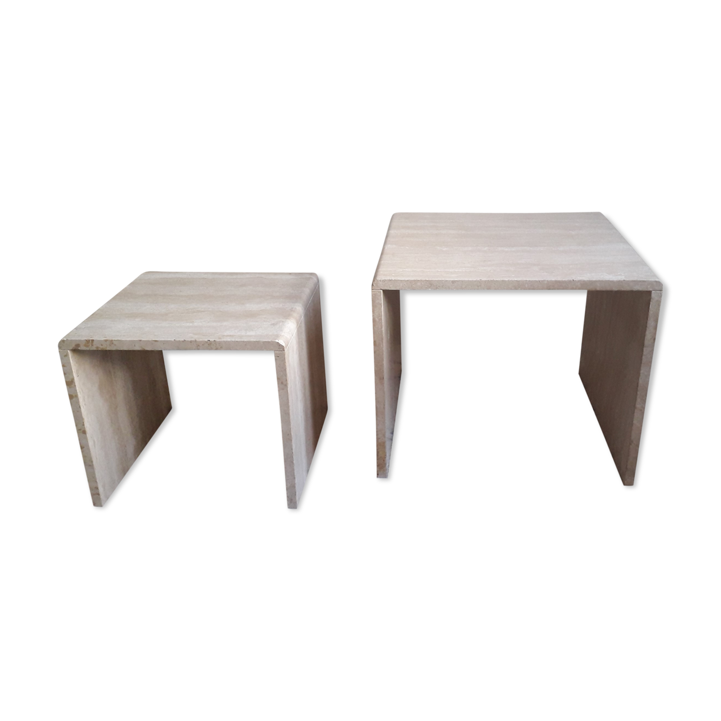 Travertine pull out tables