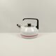 Enamelled kettle white border red and black