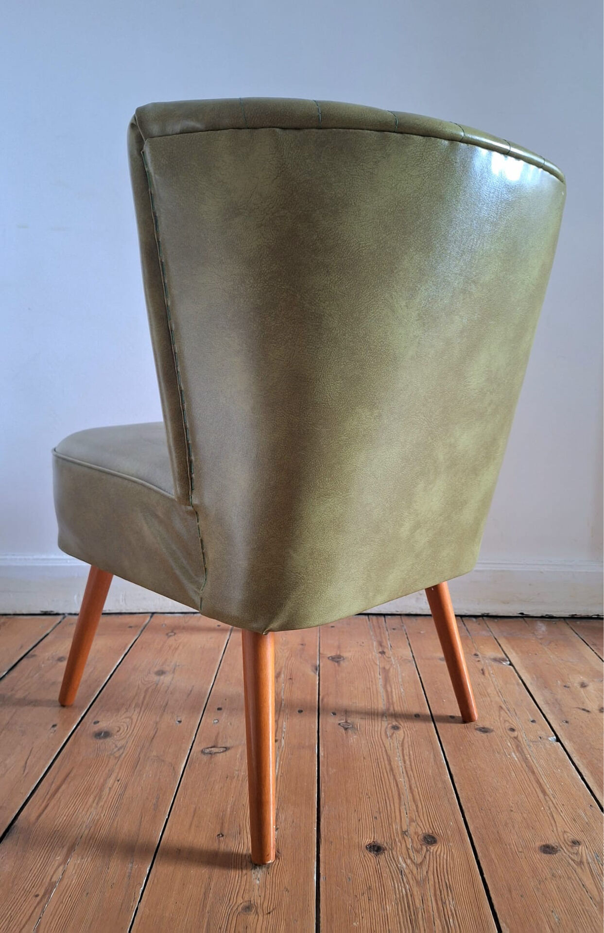 Vintage cocktail armchair, antique seating furniture.