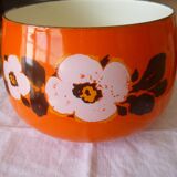 Enameled saucepan with lid 1970s