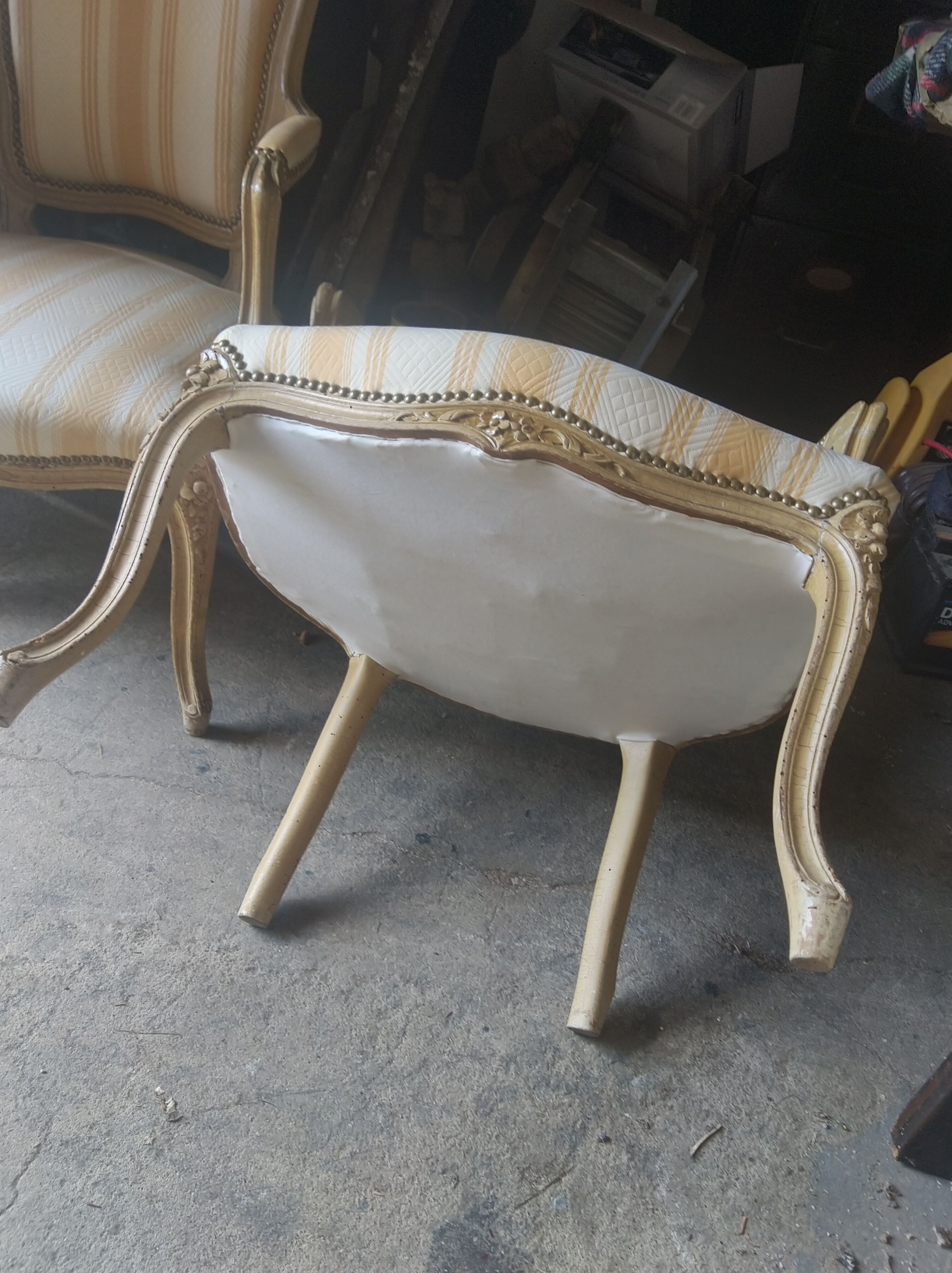 Pair of Louis XV style convertible armchairs