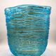 Mid-century stunning vase in hand-worked Murano glass by Sergio Costantini with the rare original certificate. Made in Murano, Italy.